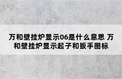 万和壁挂炉显示06是什么意思 万和壁挂炉显示起子和扳手图标